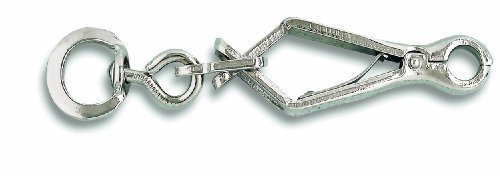 Chapuis 160/12N Confezione di 20 moschettoni pinza - Acciaio nichelato - Lunghezza 100 mm