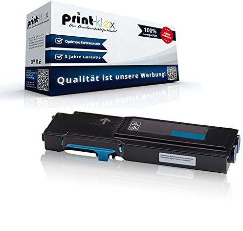 Print-Klex XXL Tonerkartusche kompatibel mit Xerox Phaser 6600 DN Phaser 6600 DNM Phaser 6600 n Phaser 6600 Series 106R02229 106 R02229 Cyan Blau - Color Pro Serie