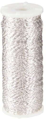 Bouillon- Effektdraht, Ø: 0,3mm, Länge: 140m, Farbe: Silber/Silver