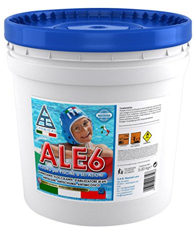C.A.G Chemical 6A0050 ALE6 Cloro, Pastiglioni da 200 Grammi a Lento Scioglimento