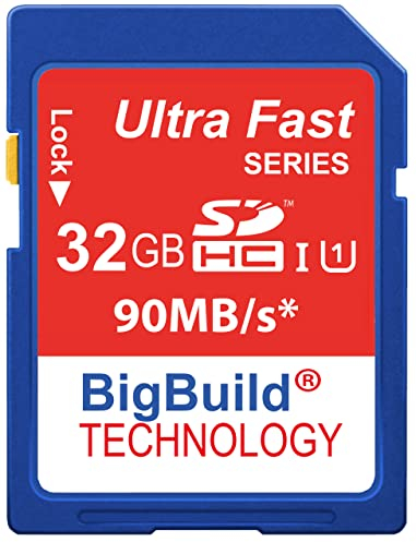 32GB 90MB/s SD SDHC Memory Card for Panasonic Lumix DMC-FZ72EB-K Camera