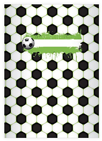 Kartenkaufrausch 1 Coole Fußball Musters DIN A4 Schulheft, Schreibhefte für Fußball Fans Lineatur 25 (liniertes Heft)