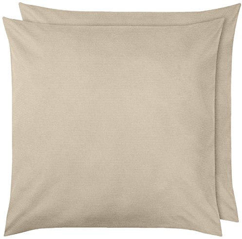 Amazon Basics Mikrofaser-Kissenbezüge, 65 x 65 cm, 2er-Pack, Beige