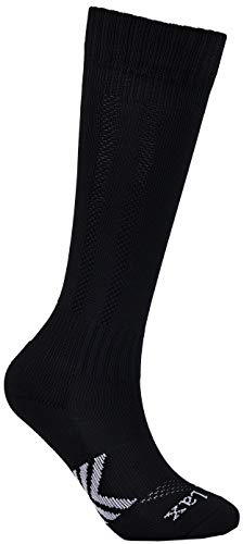 Laulax Boys Seamless Toe Coolmax Football Socks, Black, 8 Years - 13 Years, Size UK 1-6 / Europe 33-39