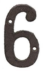 Small Door Number - Cast Iron (6)
