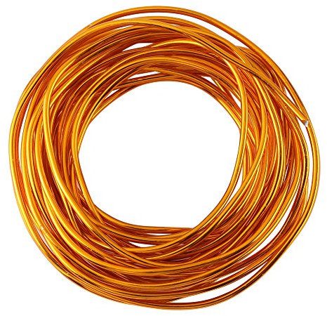 5 Metros Rollo De Alambre De Aluminio Flexible Metal Craft Cable para DIY Creativos Artesanales Makings Joyería Tres Colores para Elegir(dorado)