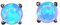 NicoWerk Damen Silber Ohrstecker Opal aus 925 Sterling Silber Blau Rund mit Stein Edelstein Klein SOS391