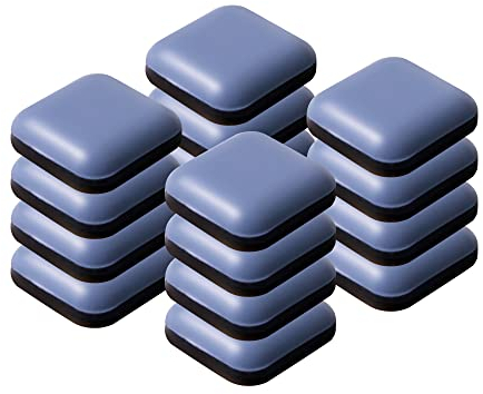 Feltrini autoadesivi per mobili per moquette e pavimenti in legno duro (quadrati, 22 mm, 16)