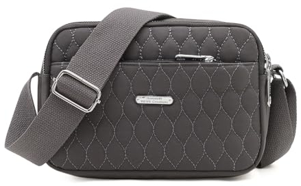 YANAIER Handtasche Damen Umhängetasche Kleine Tasche Schultertasche Frauen Kleine GeldböRse Brieftasche Mode Damentaschen Grau-2