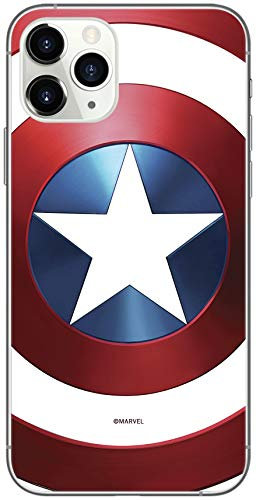 Ert Group custodia per cellulare per Apple Iphone 11 PRO originale e con licenza ufficiale Marvel, modello Captain America 025 adattato in modo ottimale alla forma dello smartphone, custodia in TPU