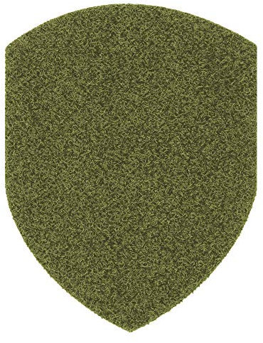 Café Viereck ® Flauschfläche für Patches – Olivgrün – Wappenform für Militär und Freizeit – ideal zum Zuschneiden – Befestigung durch Nähen oder Textilkleber möglich – Unisex – 7 x 9 cm