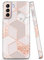 JAHOLAN Galaxy S21 Hülle Handyhülle TPU Silikon Weiche Schlank Schutzhülle Handytasche Flexibel Case Handy Hülle für Samsung Galaxy S21 5G - Marmor Glitter Sparkle Rose Gold