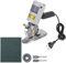 Taglierina elettrica industriale per tessuti, 90 mm, lama rotonda elettrica per tessuti con affilatrice automatica Inciisione, senza sbavature, senza pieghe