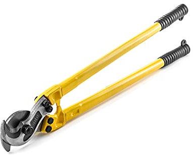QWORK Cable Cutter 61 cm, for Soft and Hard Steel Cables, Steel Ropes