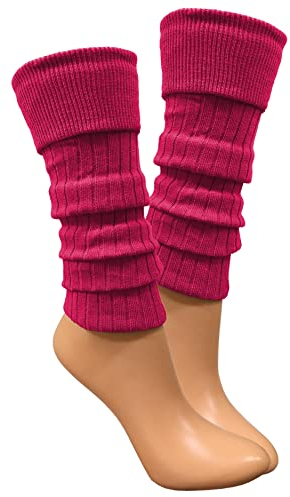 Gamaschen Damen Stulpen Beinwärmer Beinstulpen Stulpen Legwärmer Strümpfe Overknees 092 (Amarant)