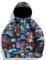 AIYIFU Winddichte Skijacke für Herren Bunt bedruckter Outdoor-Wintermantel mit Kapuze,Black,XXL