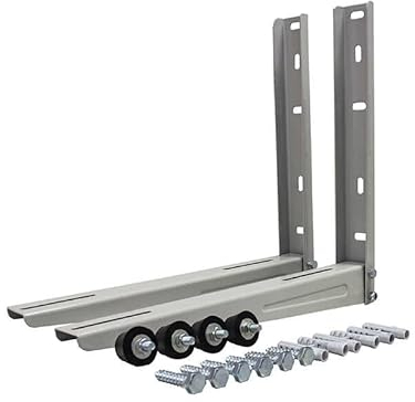 Kit Instalación aire acondicionado Montaje Split hasta 3000 frigorías compuesto por 2 escuadras soporte pared + 4 silemblock + tornillería para su montaje
