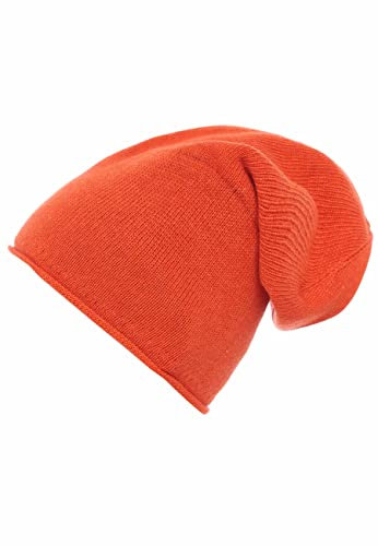 Zwillingsherz Mütze Beanie Slouch Kaschmir Damen Mädchen Uni - Hochwertige Cashmere Hat Kappe - Warme Haube mit weichem Fleece Frühling Herbst Winter