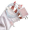 Cute Marble DIY Cable Protectors Set for iPhone 14 13 12 11 Pro X Charger with Gold Glitter Marble Design, Data Line Wire Saver USB C Cable Charger Protector Cover for iPhone-Pink