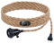 Vintage Twisted Hemp Cord Hanging Light Kit with Plug, Plug in Hanging Light Kit, Pendant Light Cord Kit Fixture with Dimmer Switch for Pendant Lamp, DIY Decoration, E27, 15FT/4.5M