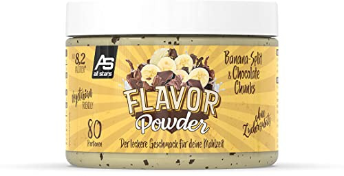 ALL STARS Flavor Powder 240g, Banana Split & Chocolate, zuckerfrei | Geschmackspulver für Getränke & Speisen, der optimale Zuckerersatz, dezente Süße, aromatisch & köstlich, kalorienarm