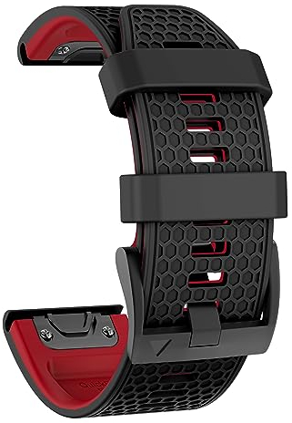 MYSNBKN 22mm Quick Fit Armband für Garmin Fenix 7/Fenix 6/Fenix 5/EPIX 2, Weiches Silikon-Ersatzband für Garmin Forerunner 935/945/955/754/Approach S60/S62