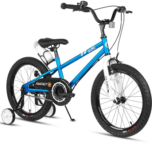Glerc Fantacy 12 14 16 18 20 Inch Kids Bike for 2-14 Years Old Boys Girls Bicycles with Water Bottle Holder & Stabilisers & Bell, Multiple Colors