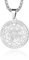 USTNIR Collier Talisman de Médaille Sceau des 7 Archanges pour Homme Femme Talisman Pentagramme Acier Inoxydable Pendentif Amulette Protection Magique Chaine Homme Bijoux Porte Bonheur