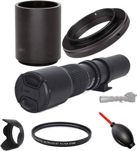 OPTURA HD OPTICS OPTURA HD 500mm/1000mm f/8 - Teleobjetivo Manual para Pentax K-1, K-S2, K-S1, K-500, K-70, K-50, K-30, K5 IIs, K-7, K-5, K-3 II, K-2, K-X, K20D, K100D, K110D y K10D (para Pentax)