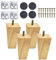Pieds De Meuble en Bois Coniques - 4 Pièces pour Canapé, TV, Lit, Table à Manger, Sièges, Fauteuil - Remplacement (Carré, 8cm)