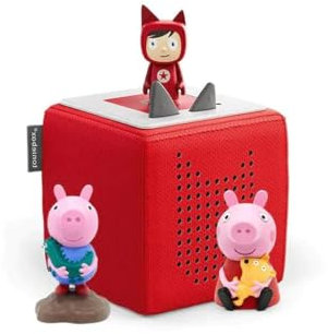 Tonies Peppa Pig Starter Bundle Starter Set Is The Perfect Storytime Companion For Tiny Hands And Active Imaginations Stories, Music And Learning (Red)