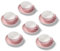 Terra Home 6er Cappuccino-Tassen Set - Rosa, 200 ml, Matt, Porzellan, Dickwandig, Spülmaschinenfest, italienisches Design - Kaffee-Tassen Set mit Untertassen