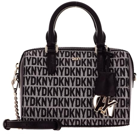 DKNY Women's Small Duffle Bag Handbag, Black Logo