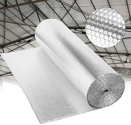 Fiqops Isolierfolie 1M X 10M Heizkörper Reflexionsfolie 10㎡ thermofolie Reflexionsfolie Heizung Dämmfolie Isolierung Wand Isolierfolie Heizung für Dach wärmedämmung,Dachboden,Gewächshaus