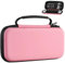 MoKo Funda para Nintendo Switch y Switch OLED con 10 Ranuras para Tarjetas de Juego, Estuche de EVA Portátil, Funda de Viaje para Accesorios y Juegos de Nintendo Switch, Rosa Pastel