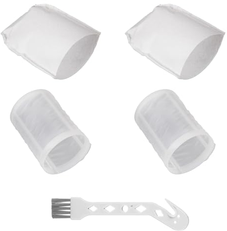 2 Vorfilter + 2 Filter Zubehör kompatibel mit CL100D/CL106/CL180 DCL180 für Makita Staubsauger Set, Filter Teil 443060-3 & 451208-3, Waschbare Filter und Vorfilter, mit Reinigungsbürste