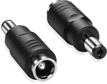 PNGKNYOCN Adaptateur d'alimentation DC, Prise mâle DC 5,5mm x 2,1mm vers Prise Femelle 6,5mm x 3,0mm pour Ordinateur Portable, caméras de sécurité CCTV, système de Surveillance（2-Pack）