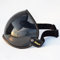 Universal Motorrad-Helmvisier, 3/4 Offenes Gesicht, Bubble Windschutzscheibe, Vintage-Stil (Schwarz)