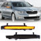 POPMOTORZ LED Spiegelblinker Schwarz mit Canbus Fehlerfrei 2835 SMD für Octavia 1Z3 Hatchback Octavia 1Z5 Estate Superb 3T4 Hatchback Superb 3T5 Estate, 2 Stück