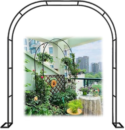 Bcojnlue Extérieur Arche De Jardin en Métal Résistant Aux Intempéries pour Le Soutien des Vignes, Décoration De Jardin, Plantes Grimpantes(W200 x H230cm)