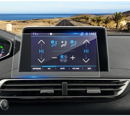 Coleya Navigation Displayschutzfolie Kompatibel mit Peugeot 3008 5008 2016-2020, Peugeot 3008 5008 Gehärtetes Glas Schutzfolie, 9H Anti-Kratzer GPS Displayschutzfolie (8 Zoll)