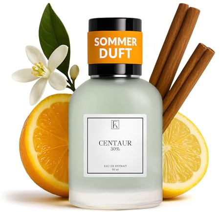 KAZAAR - CENTAUR - 50ml - Extrait de Parfum für Herren - Aquatische Duftnoten von warmer Ambra & schwarzem Tee - mit 30% Parfümöl bis zu 12h lang anhaltender Duft - aus Schweizer Manufaktur