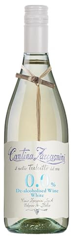 Zaccagnini Tralcetto Vino Dealcolato Bianco – Senza Alcol – Bottiglia 750 ml – Fresco, Fruttato, Leggero