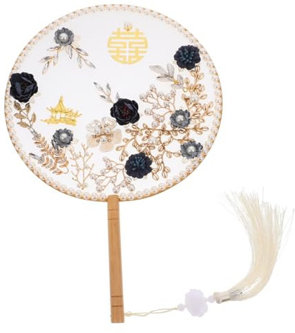 VOSAREA De Mariage pour Les Invités Éventail À Main Rond Chinois Ancien Éventail pour Mariée De Demoiselle Dhonneur Unique Décoration De La Maison