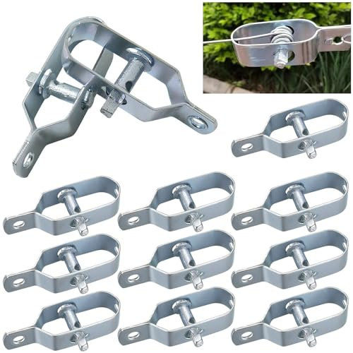 Tendeur de Clôture, 12 PCS Tendeur de fil Galvanisé, Tendeur Grillage, Tendeur Grillage en Acier Galvanisé 90mm, Tendeur Grillage Acier Galvanisé, pour Nouer des Clôtures en fil de Fer