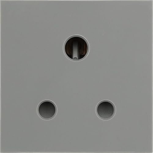 BG EM5ASG Euro Module 5A Round Pin Unswitched Socket - Grey