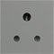 BG EM5ASG Euro Module 5A Round Pin Unswitched Socket - Grey