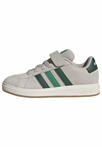adidas Unisex Kinder Grand Court 00s Shoes Children, Wonder Alumina/Collegiate Green/Court Green, 28 1/2 EU