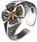 Auriselle Herren Wikinger Ring Verstellbarer Ring mit Sternenlicht Muster, Offene Retro Punk Hip Hop Gothic Schmuck Unisex Vintage Party Geburtstag/Weihnachten/Ostern Geschenk für Männer Jungen Damen