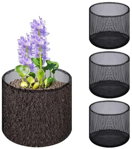 Generisch 4 Stück Pflanzkorb Teich, Teichkorb, Pflanzkörbe für Teichpflanzen, Wasserlilien-Netzbeute, Teichpflanzkörbe, für Wasserpflanzen, Teichbepflanzung, Teich Zubehör